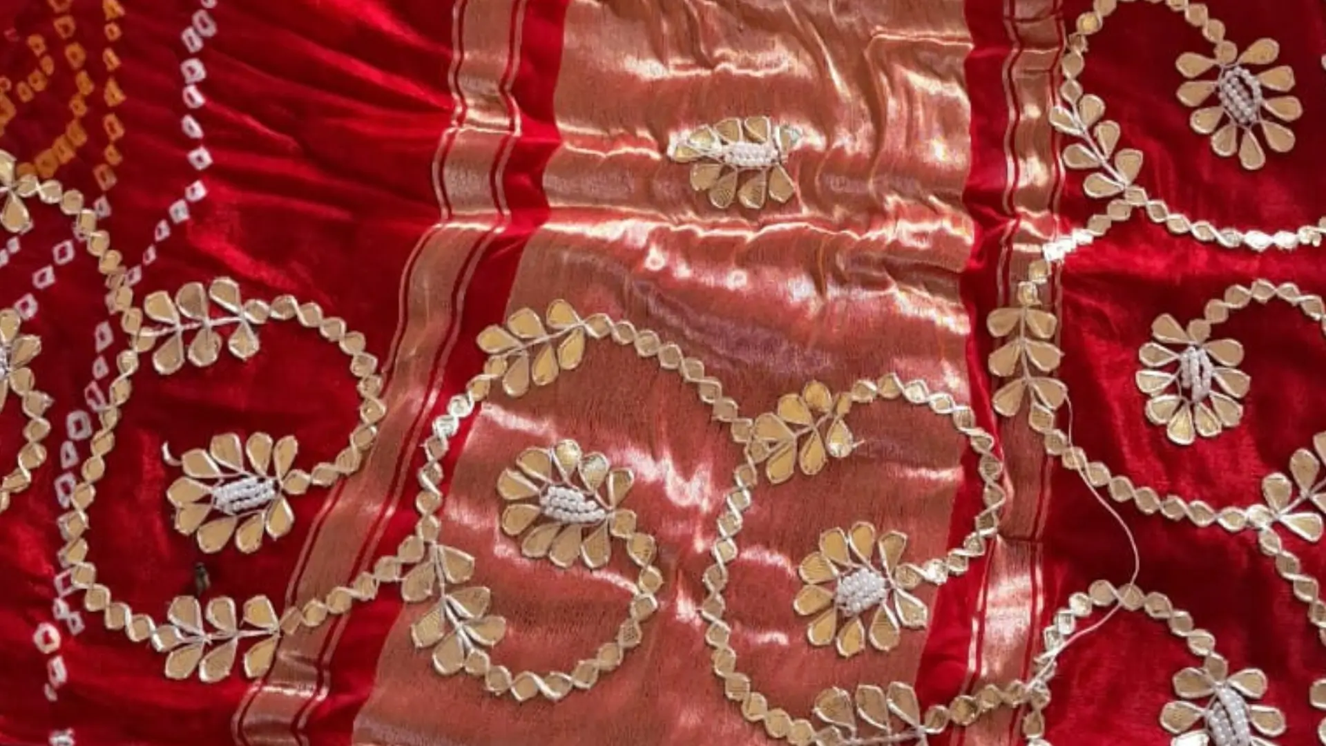 Gaji silk embroidered saree