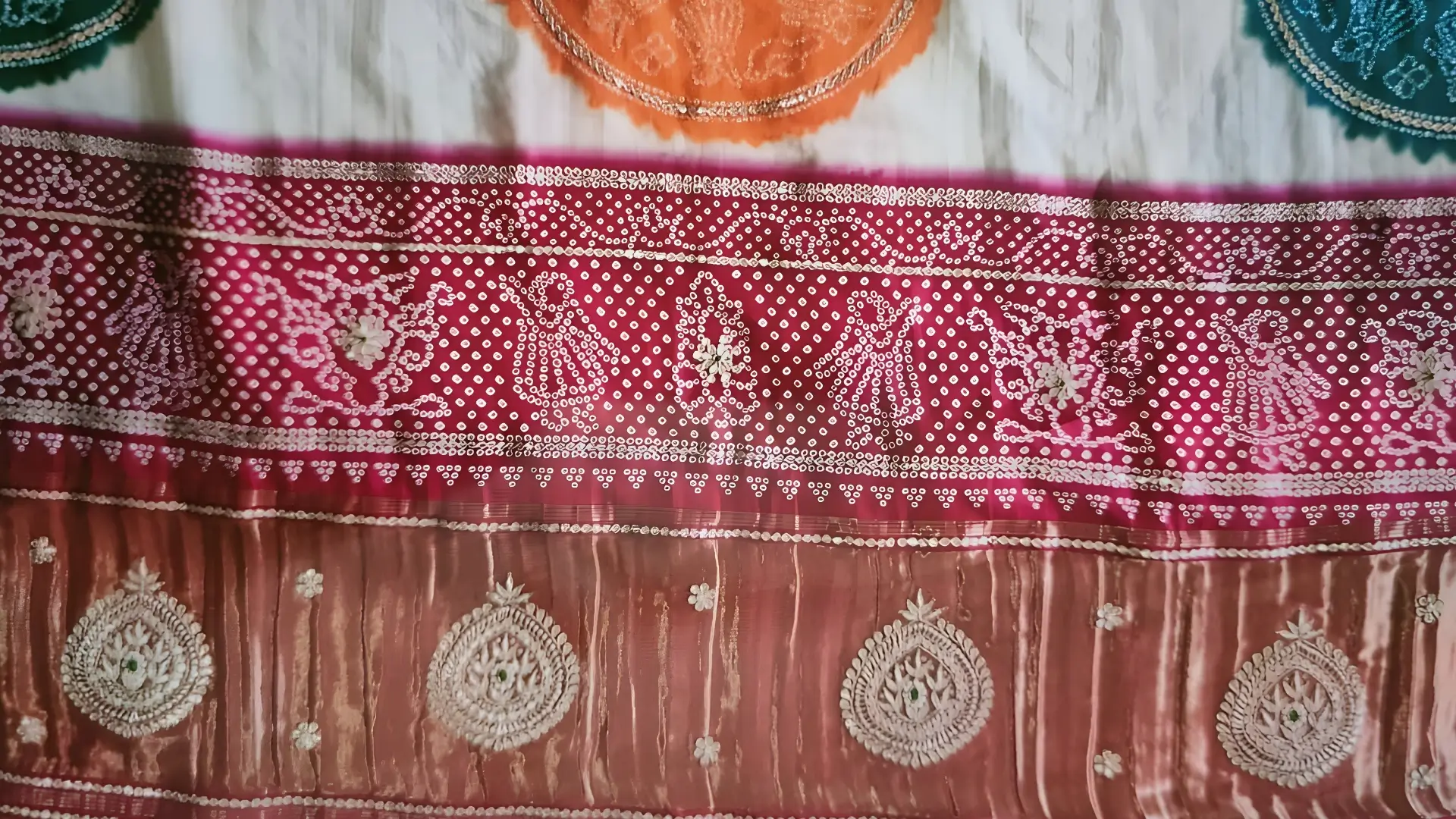 Maroon embroidered saree